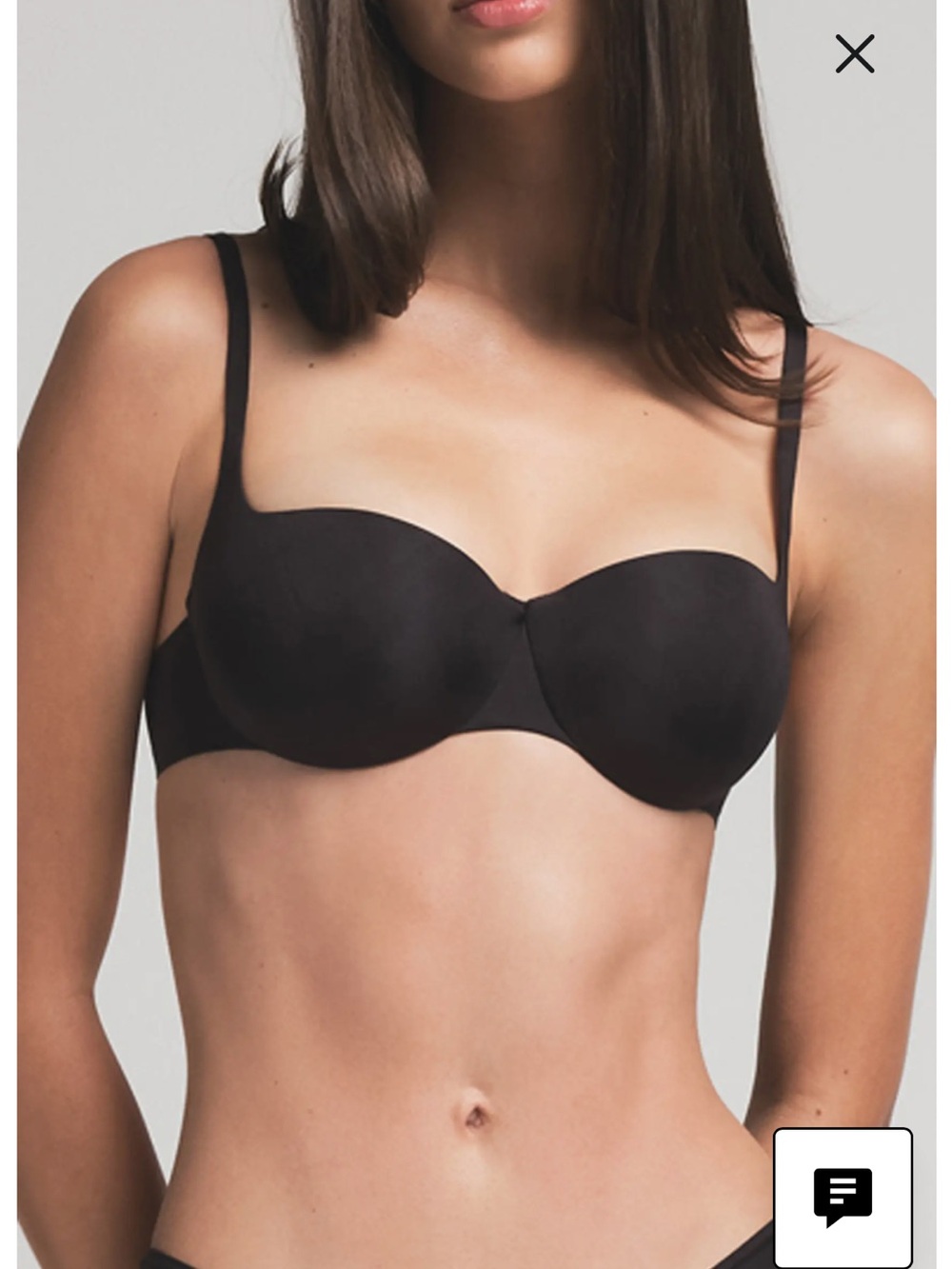 SKIMS Black Strapless T-Shirt Bra